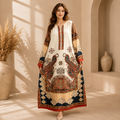 Printed Handwork & Gota Work Kaftan 1 pcs
