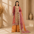 Tila & Handwork Organza 3-Piece Suit