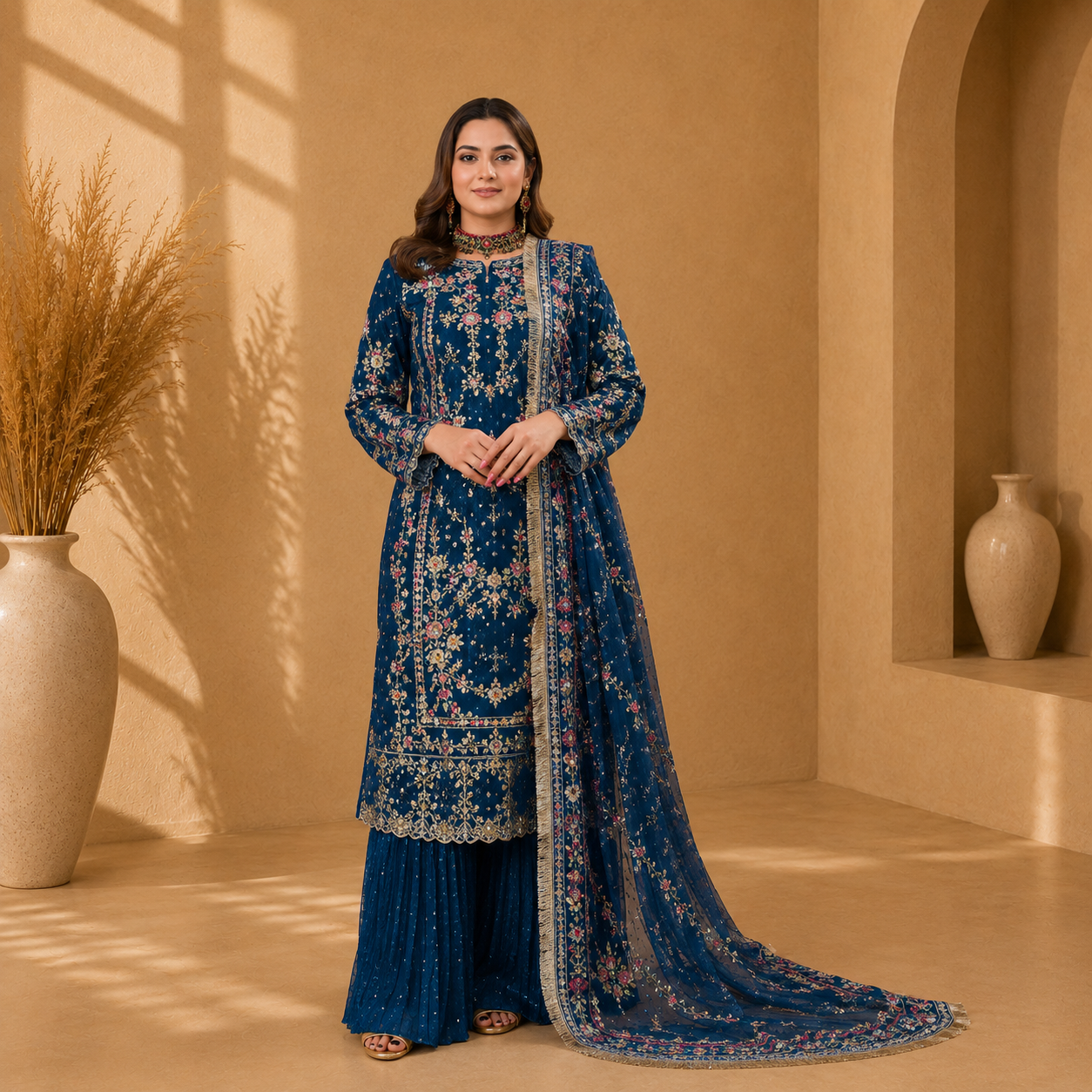 Embroidered 3-Piece Suit